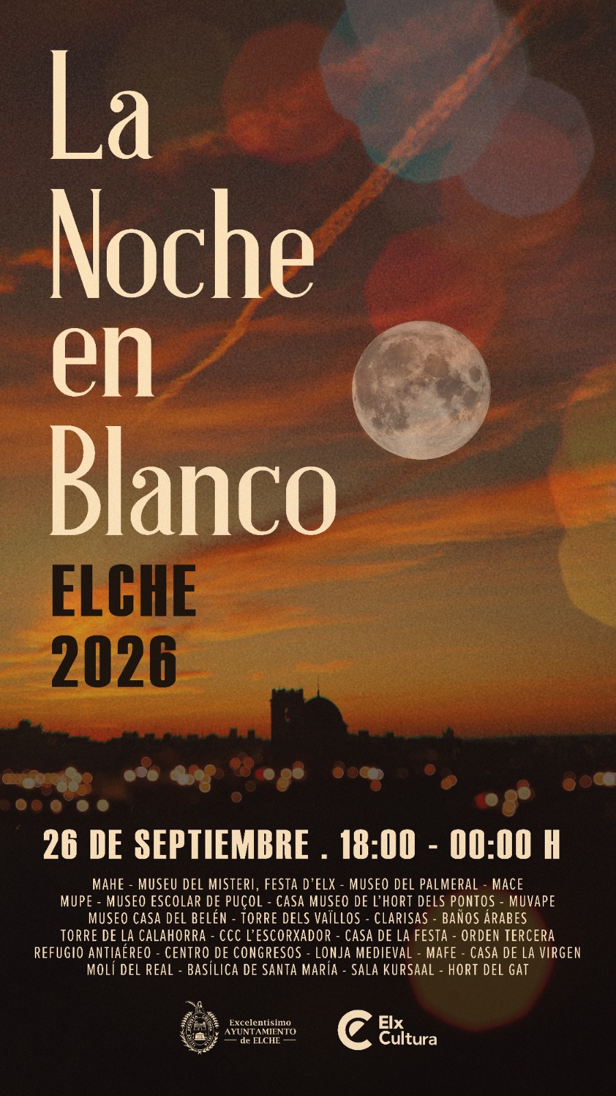 La III Nit en Blanc obri els museus i espais culturals d’Elx amb sis hores d’activitats gratuïtes