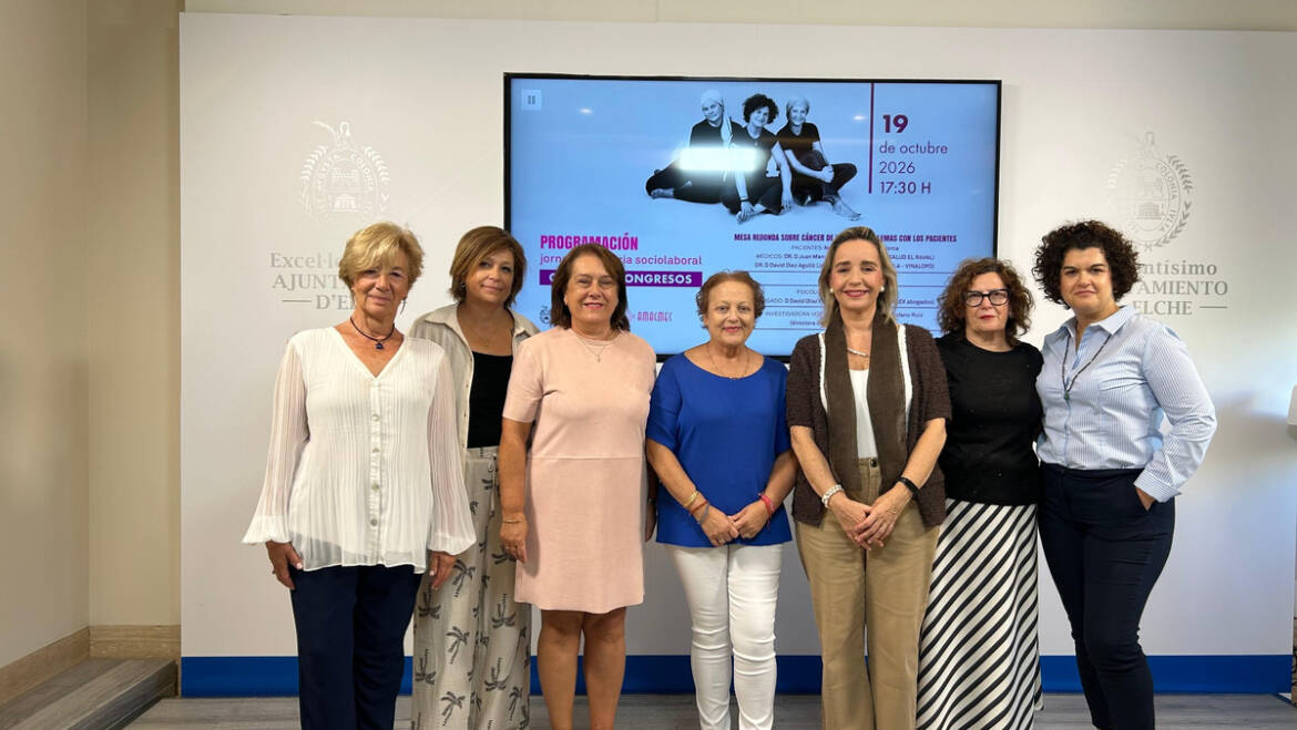 Elche acoge una jornada sobre el cáncer de mama de AMACMEC el próximo 19 de octubre