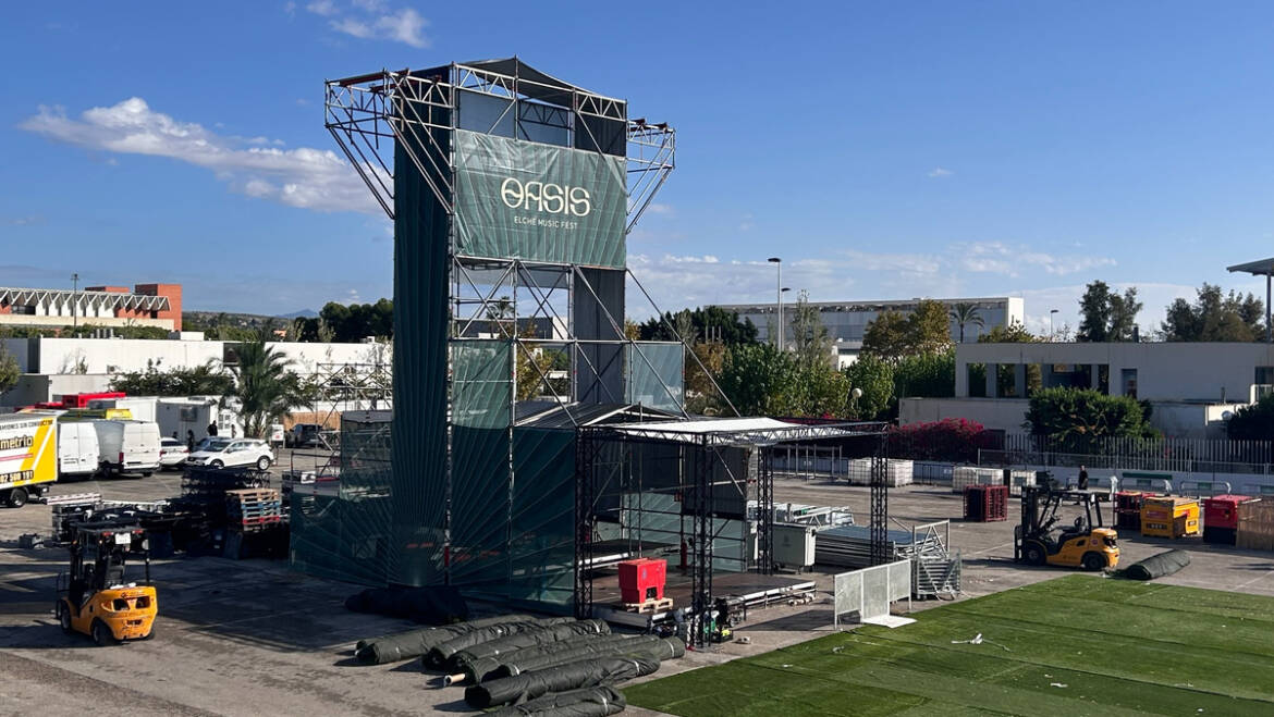 Elx es prepara per a un cap de setmana d’esdeveniments amb Oasis Music Fest o la Fireta del Camp d’Elx
