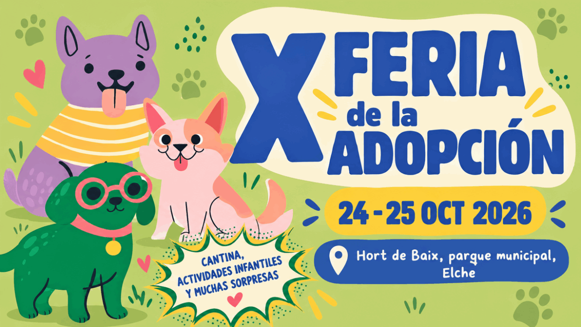 L’Hort de Baix acoge el 24 y 25 de octubre la X Feria de la Adopción de la provincia de Alicante