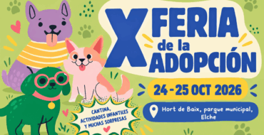 L’Hort de Baix acoge el 24 y 25 de octubre la X Feria de la Adopción de la provincia de Alicante
