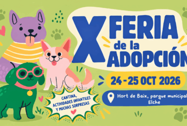 L’Hort de Baix acoge el 24 y 25 de octubre la X Feria de la Adopción de la provincia de Alicante